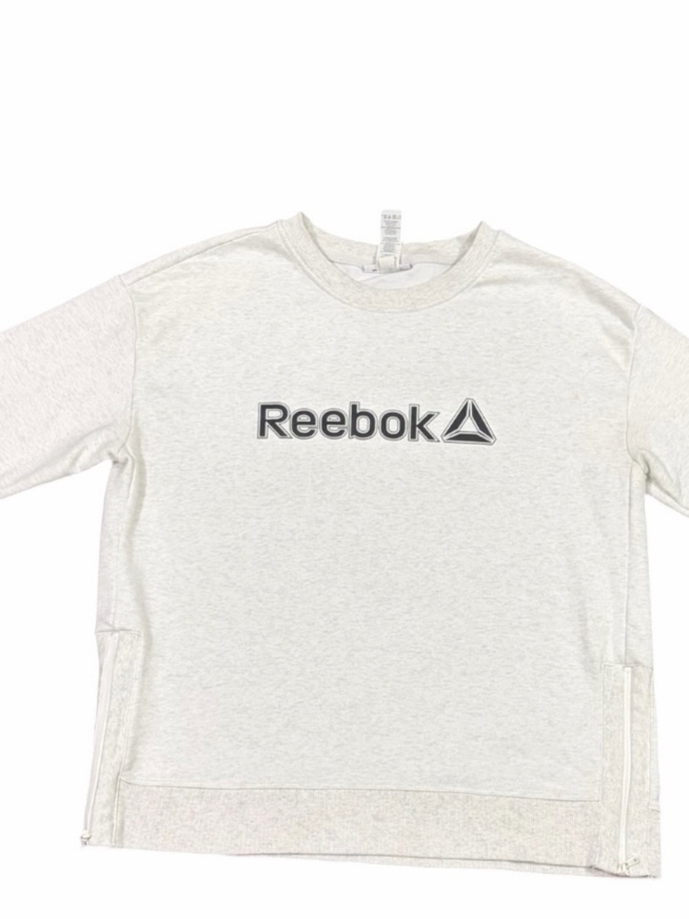 Reebok Off-White Logo Crewneck Sweatshirt for Kids